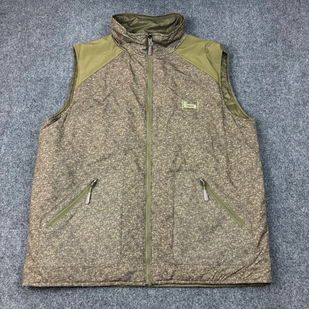 Banded Mens Full Zip Hunting Vest Olive Brown Textured Outdoor Gear